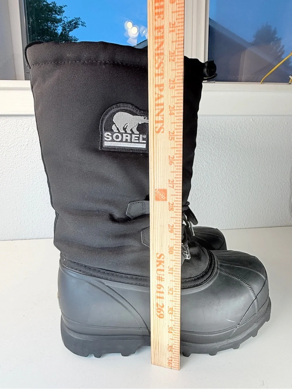 Sorel Glacier Black Insulated Winter Snow Boots Mens Size 10